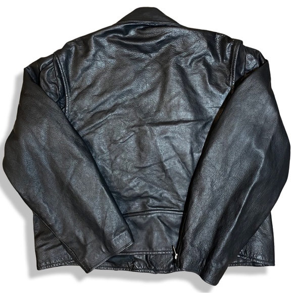 Vintage 90s Leather Biker Jacket - Picture 2 of 8